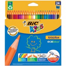 Карандаши цветные BIC "Kids ECOlutions Evolution", 24 цвета